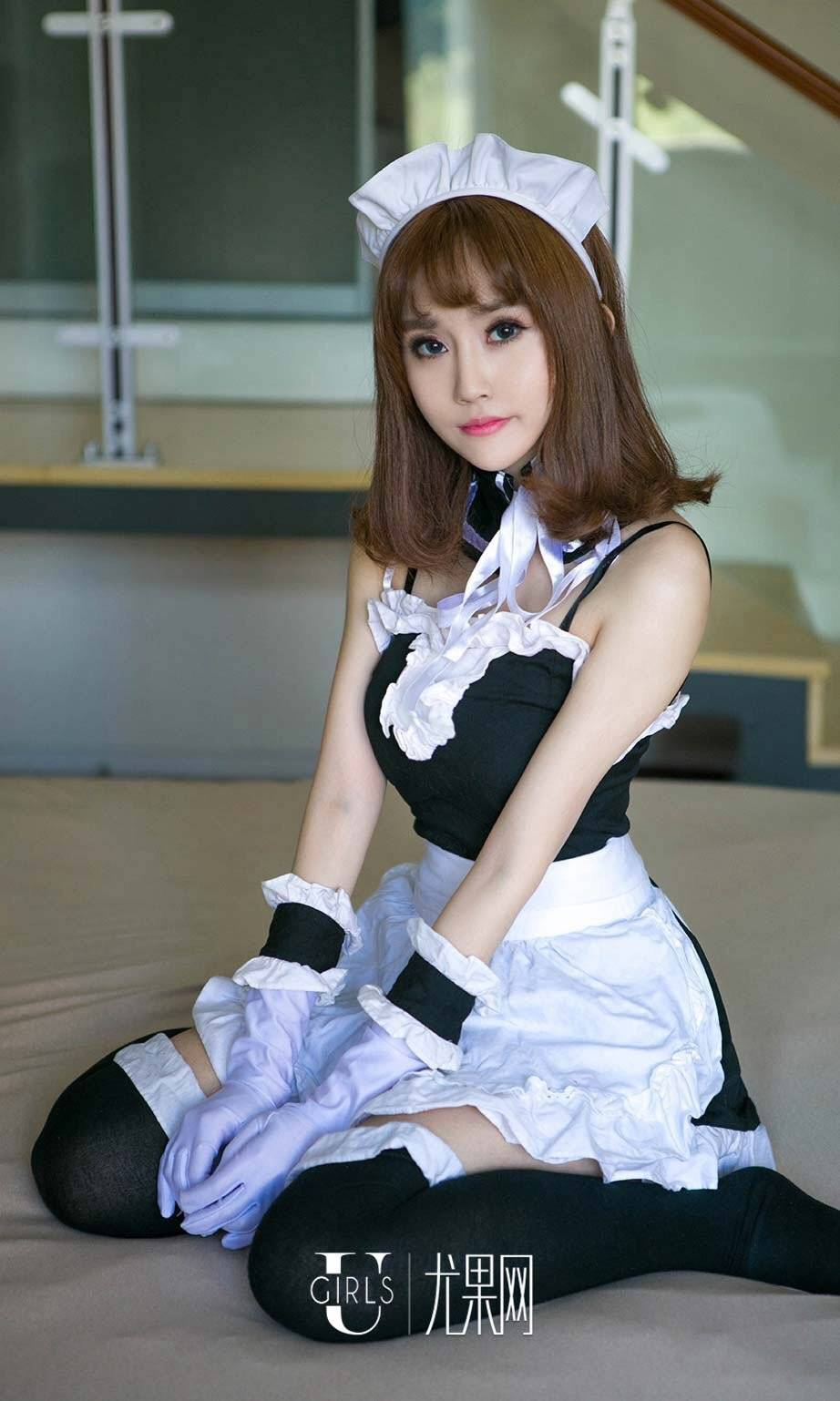 爱尤物美女猴小语角色扮演萝莉女仆制服诱惑