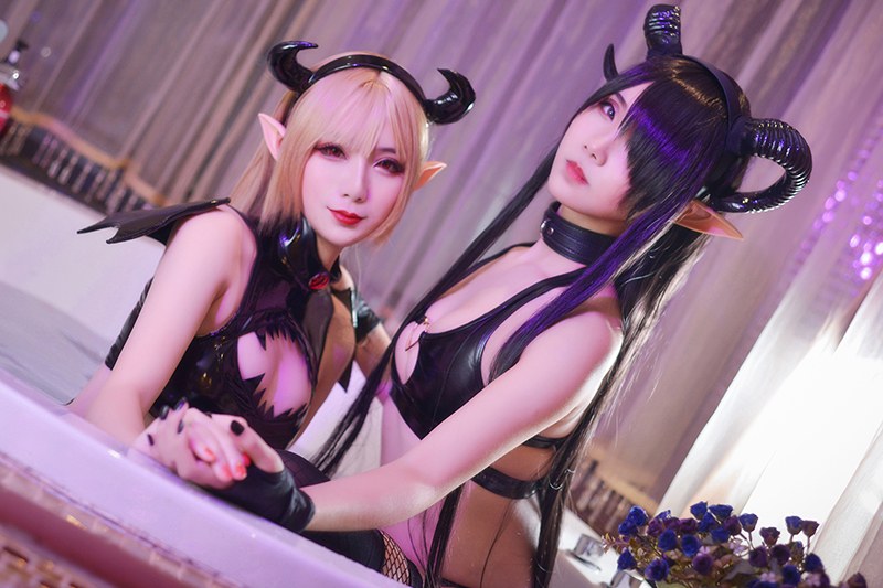 万圣恶魔制服装晓美嫣双人缠绵激情一夜